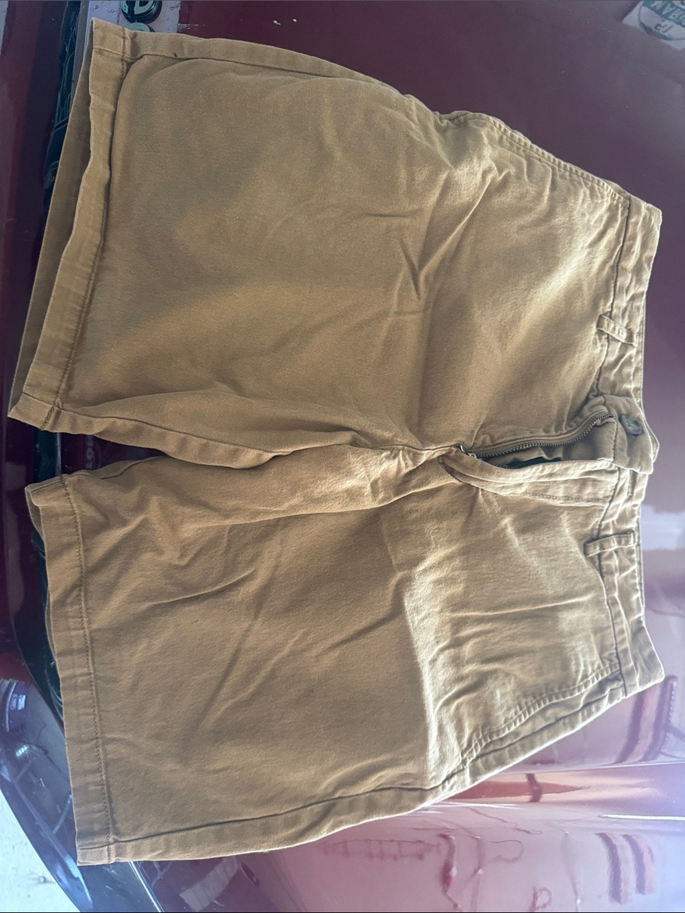 Old Navy Men's Tan Flat-Front Shorts